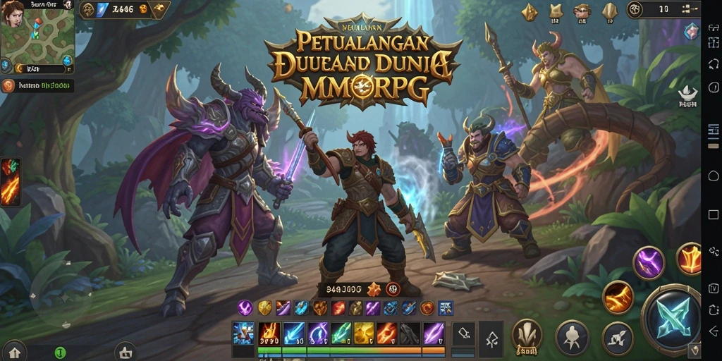 Menampilkan aksi seru dalam gameplay MMORPG 3446.