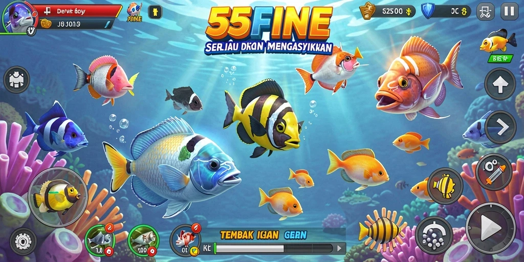 Screenshot gameplay Tembak Ikan yang seru di 55FIVE.