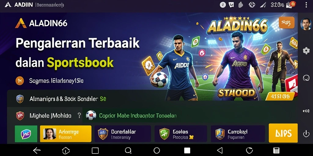 Tampilan menarik dari gameplay <strong>ALADIN66</strong> dalam taruhan olahraga.
