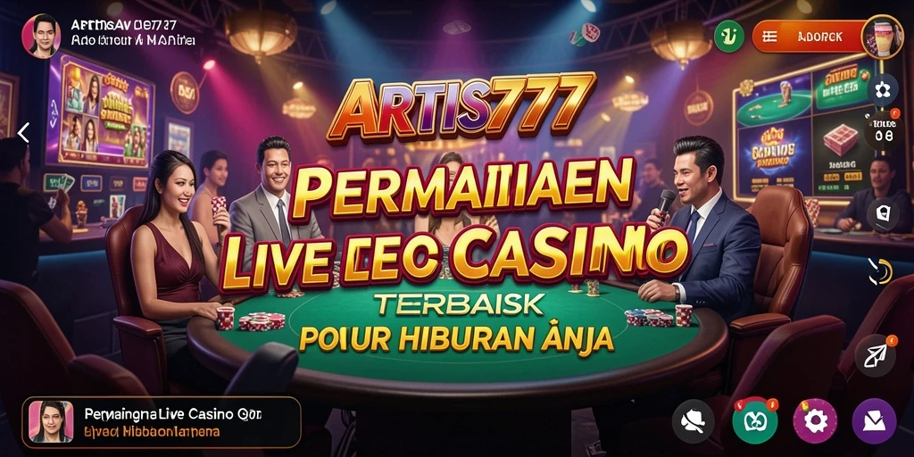 Tampilan gameplay Live Casino yang mendebarkan di ARTIS777.