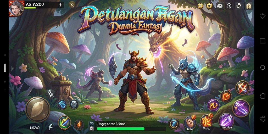 Screenshot gameplay ASIA200 menampilkan petualangan seru di dunia yang luas.