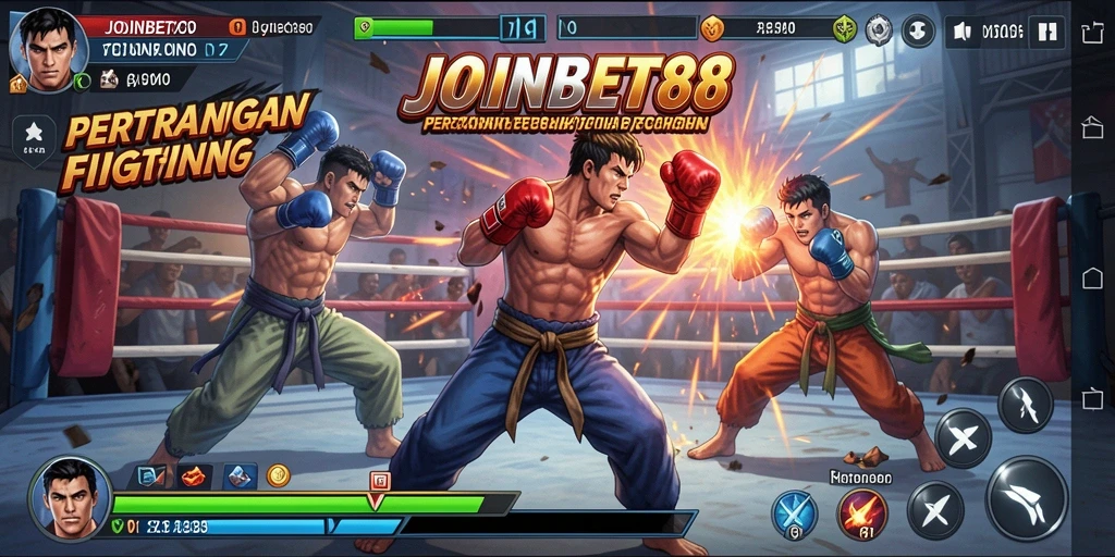 Tangkapan layar menunjukkan aksi pertarungan seru di JOINBET88.