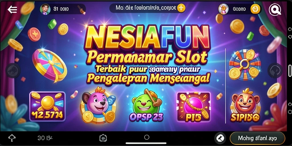 Screenshot gameplay NESIAFUN yang memukau dan penuh warna.