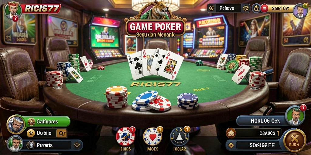 Tampilan gameplay menarik dalam RICIS77, nikmati poker seru!
