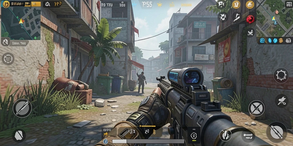 Tampilan gameplay menegangkan dari RP55 saat bertempur dalam TPS.