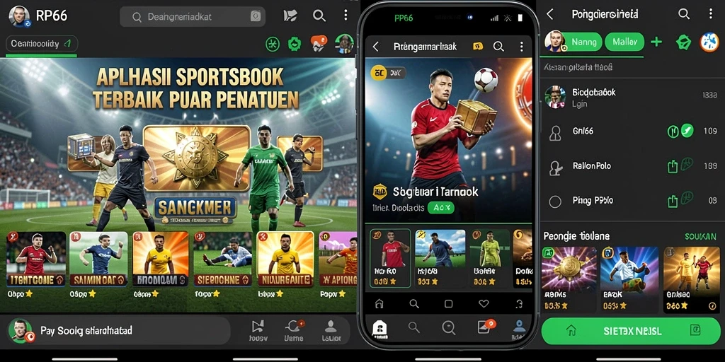 Tampilan gameplay Sportsbook di aplikasi RP66 yang menarik dan interaktif.