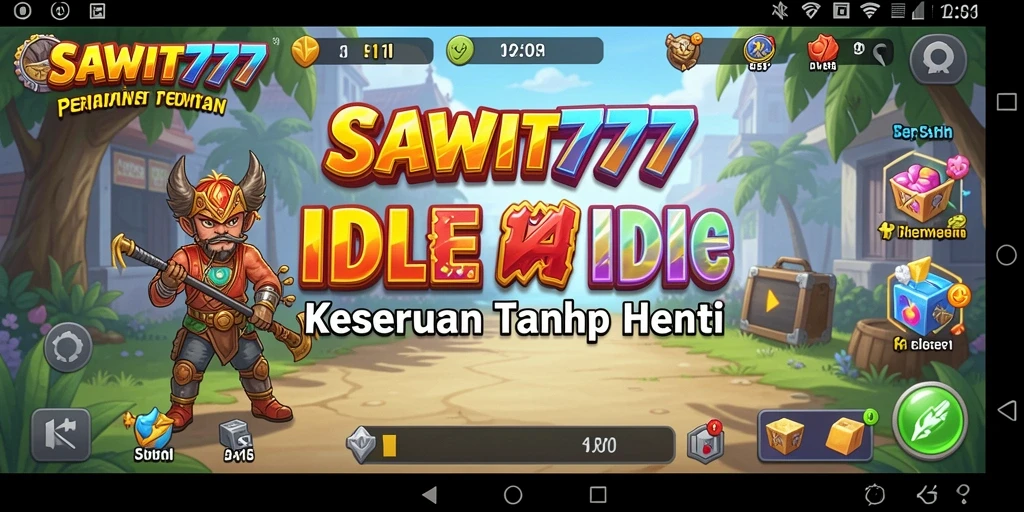 Screenshot utama SAWIT777 menampilkan gameplay Idle yang menarik.