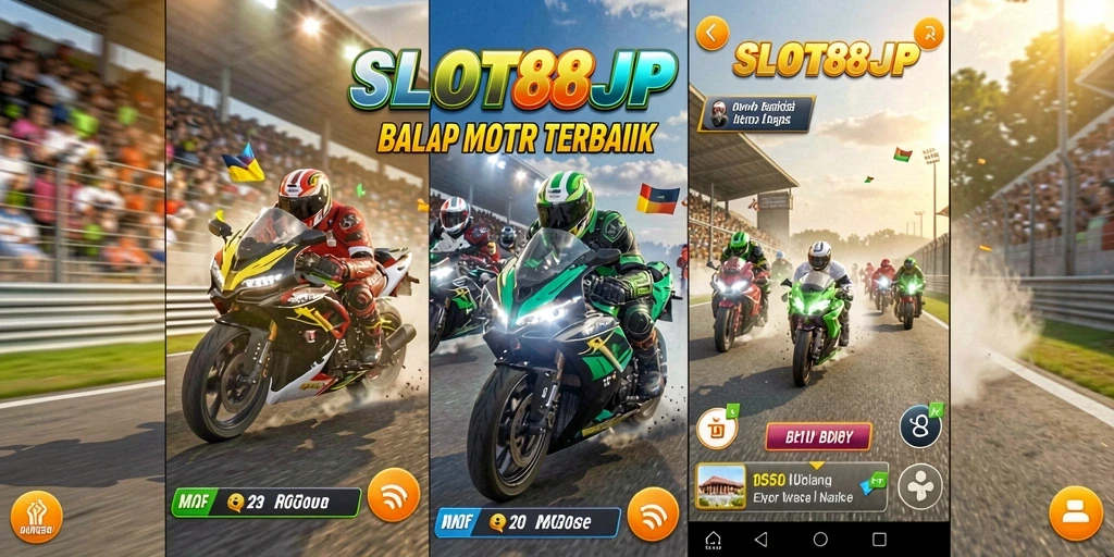 Gameplay menegangkan balapan motor di SLOT88JP.