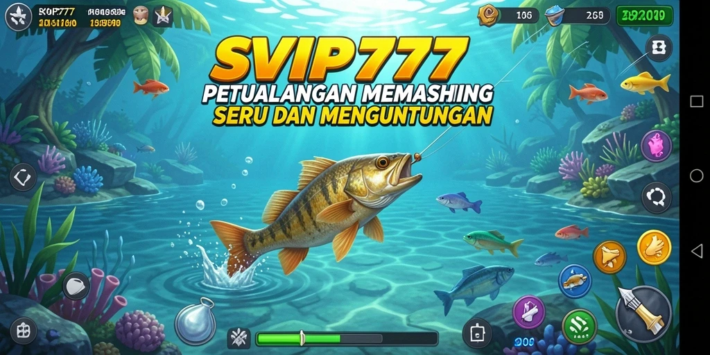 Screenshot gameplay <strong>SVIP777</strong> menunjukkan pengalaman memancing yang seru dan mendebarkan.