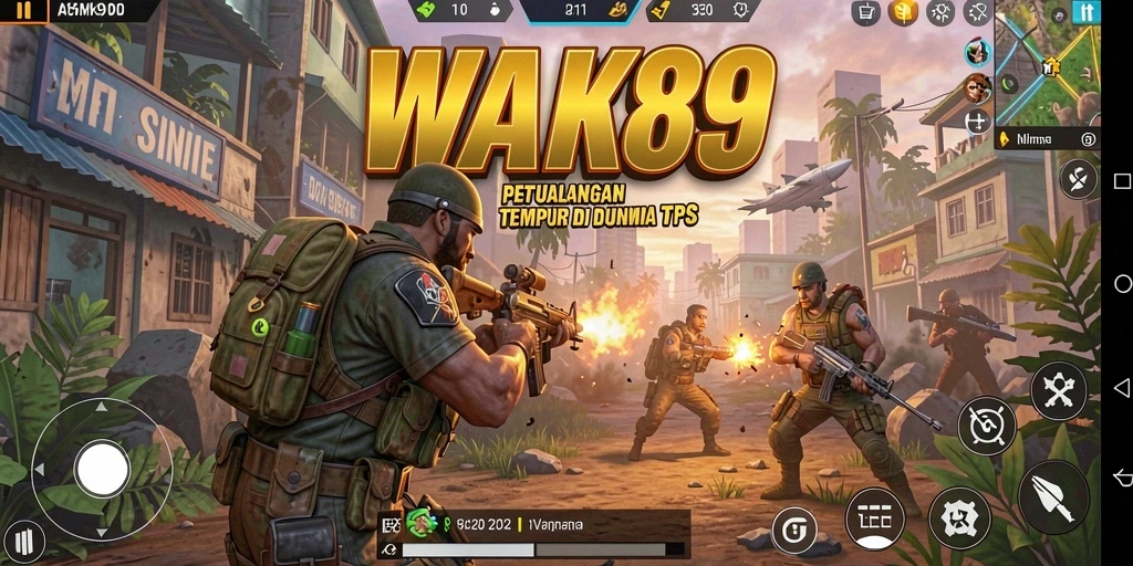 Screenshot gameplay WAK89 yang menunjukkan aksi tembak-menembak yang intens.
