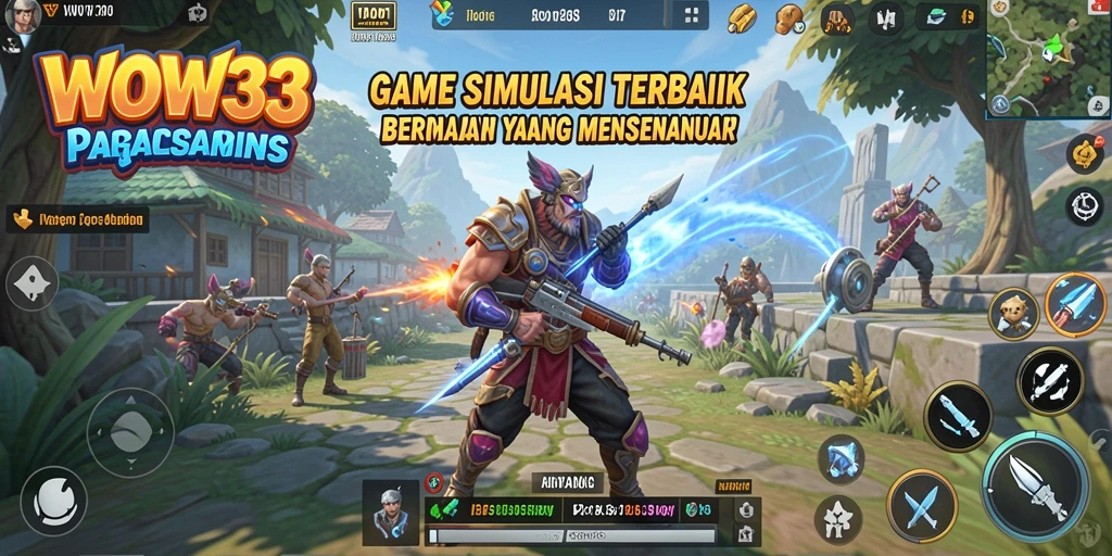 Screenshot WOW33 menampilkan gameplay menarik dengan elemen simulasi yang beragam.