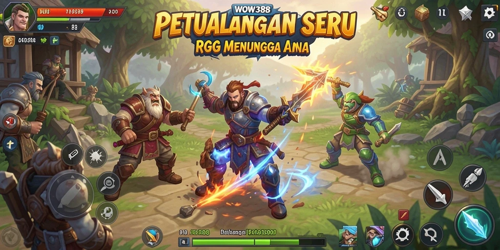 Tangkapan layar WOW388 menampilkan intensitas pertarungan di dunia RPG.